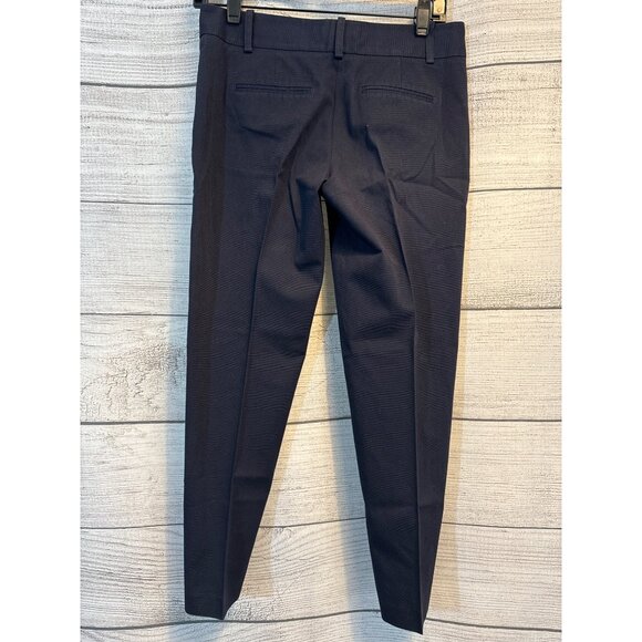Tory Burch Navy Textured Cropped Pant Size 2 - Picture 3 of 3